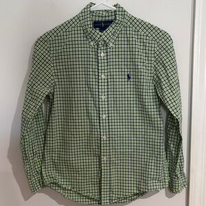 Ralph Lauren Boys Green Plaid Shirt